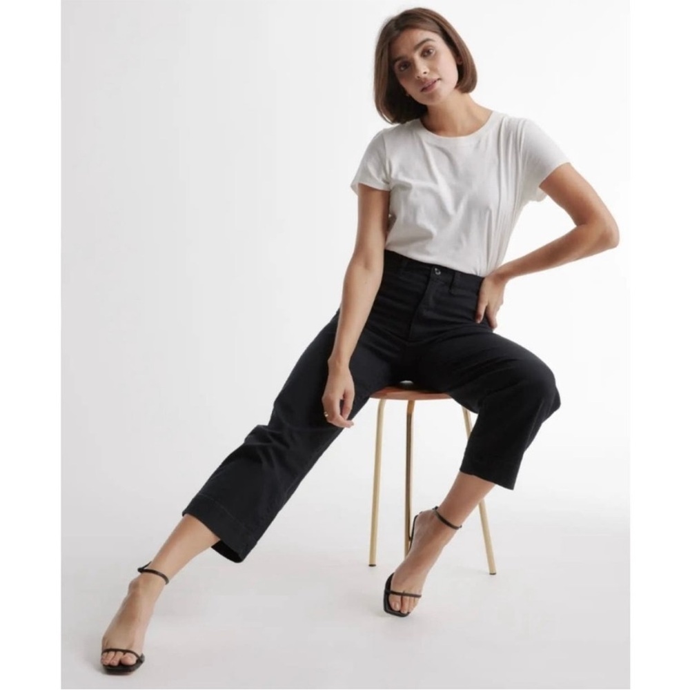 Quince High-Waist Wide Leg Crop